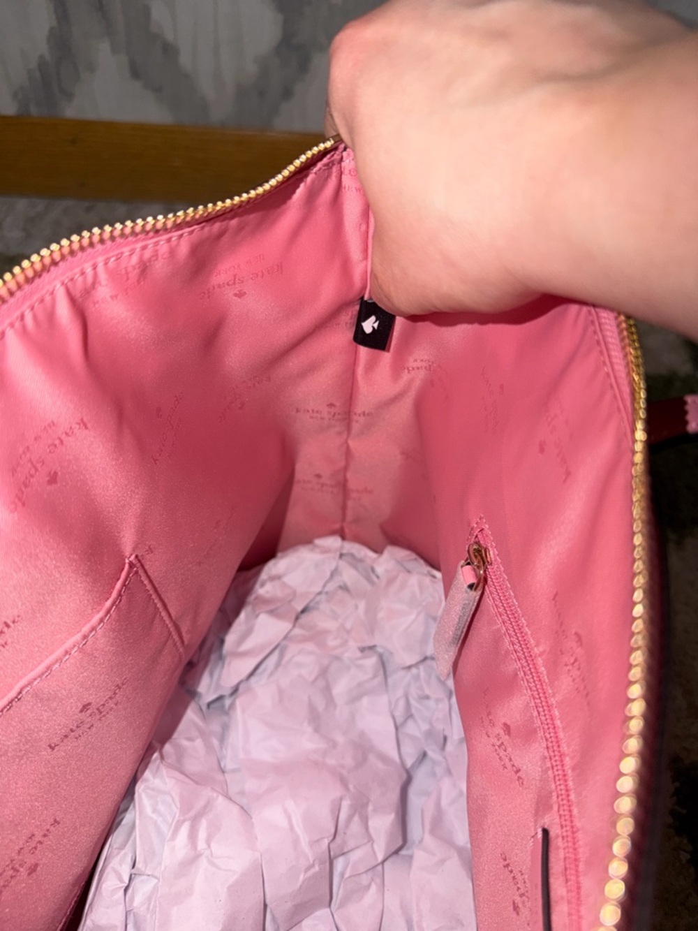 Kate Spade ♠️ Flower Tote with Leather Heart Charm - Picture 15 of 16